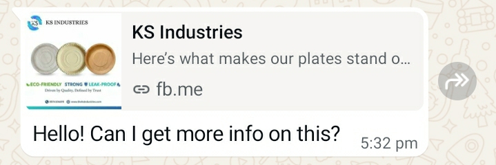 First hello from a Facebook lead.